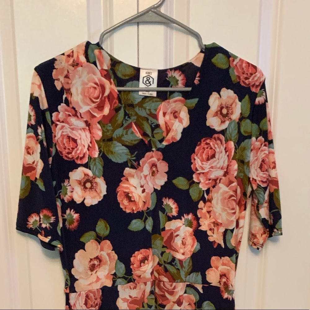 Vintage Agnes & Dora blue floral Austen Maxi Dress